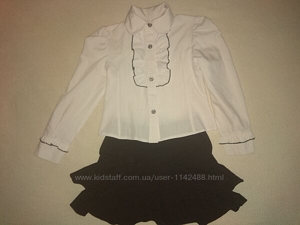 Школьная блузка и юбка на рост 116-122