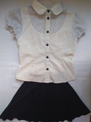 Школьная блузка и юбка на рост 116-126
