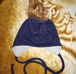 Шапка демі з натуральним хутром