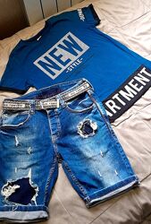 Шорти джинсові футболка  шорти в подарунок