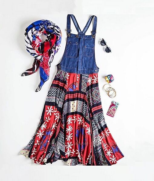 Оригинал джинсовый сарафан Desigual р. 38 М