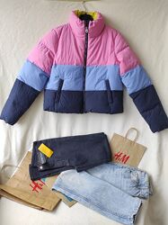 дутая теплая зимняя куртка пуфер ONLY Англия р. M