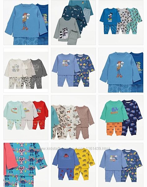 Домашний комплекты наборы пижам George 12-18,18-24 , 2-3 