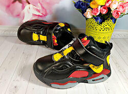 Демі черевики р-р 28 чорні з червоним фірма paliament