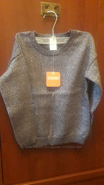 Новый нарядный серебряный свитер Gymboree на 5-6 лет