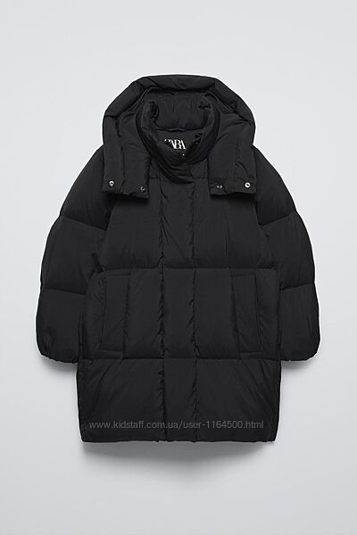 Зимова куртка для дівчинки 13-14 років Zara Іспанія Розмір 164 чорна