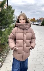 Підліткова зимова куртка для дівчинки Розмір 146, 152, 158, 164 бежева