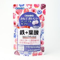 Комплекс витаминов железо и фолиевая кислота от Orihiro, Япония, 120 шт.
