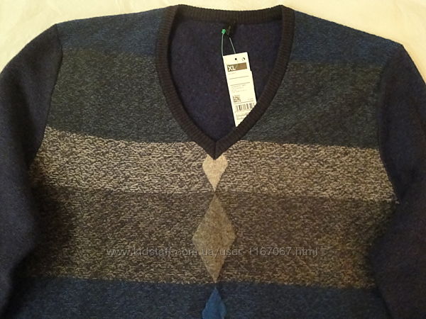 Стильный мужской джемпер пуловер Benetton
