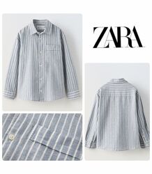Трендова сорочка із льону від відомого іспанського бренду Zara.