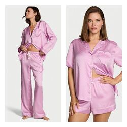 Victoria´s Secret сатиновая пижама Satin Heart Long/Short Pajama Set