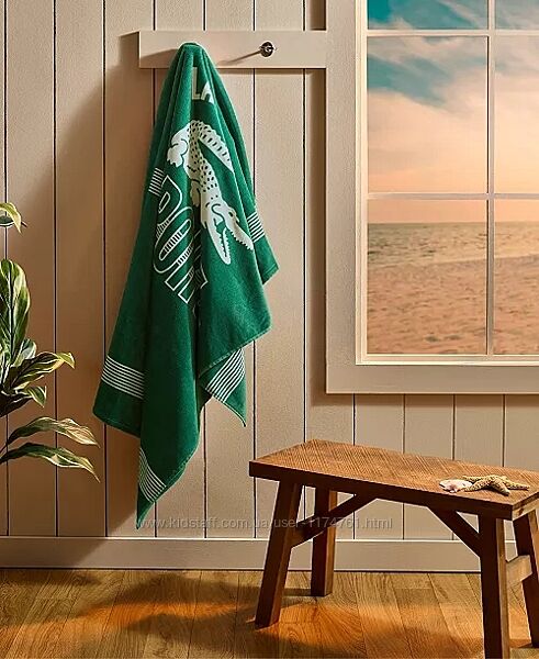 Пляжное полотенце lacoste cotton beach towel лакоста лакосте