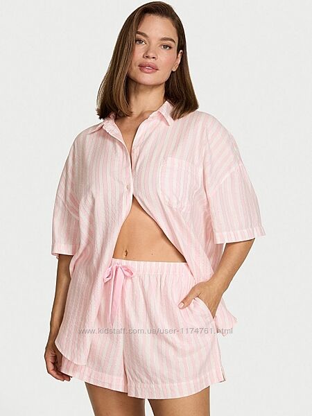 Victoria&acutes Secret пижама Flannel Oversized Short Pajama Set