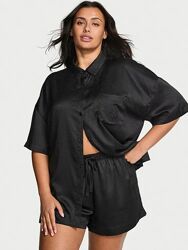 Victoria&acutes Secret виктория сатин пижама Signature Satin Oversized Short