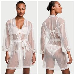 Victoria´s Secret халат тунника Sheer Boho Floral Embroidery Short Rob