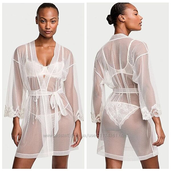 Victoria´s Secret халат тунника Sheer Boho Floral Embroidery Short Rob