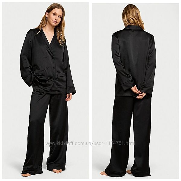 Victoria´s Secret пижама, Luxe Satin Double -Breasted Long Pajama Set