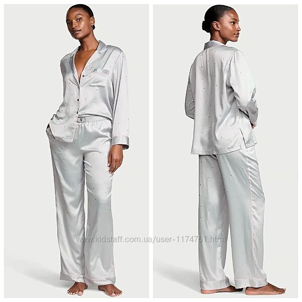 Victoria´s Secret сатиновая пижама, комплект для сна Satin Long Pajam