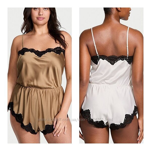 Victoria&acutes Secret ромпер комбинезон Satin Lace-Trim Romper