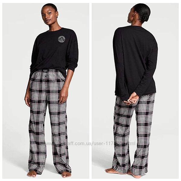 Victoria´s Secret пижама Flannel Long-Sleeve Tee-Jama Set