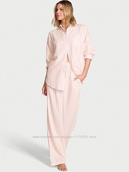 Victoria&acutes пижама Flannel Oversized Long Pajama Set
