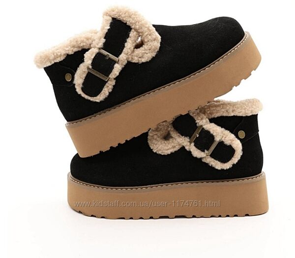 Угги allsy китай натуральная замша на платформе зимние сапожки