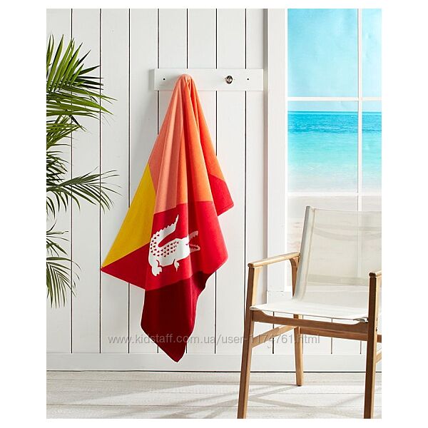 Пляжное полотенце lacoste cotton beach towel лакоста лакосте