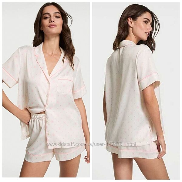 Victoria´s Secret Glazed Satin Short Pajama Set сатиновая пижама