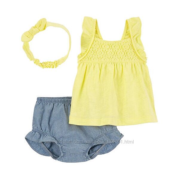 Картерс Carte´s carters комплект набор шорты туника Baby 3-Piece