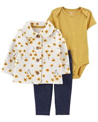 Картерс Carte&acutes carters baby 3-piece quilted little cardigan set компл