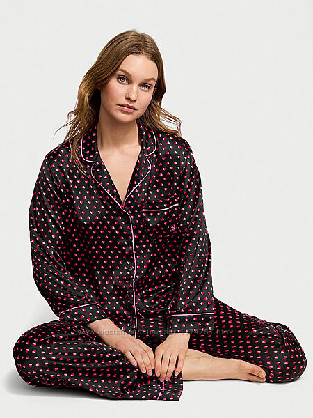Victoria´s Secret сатиновая пижама Satin Long PJ Set