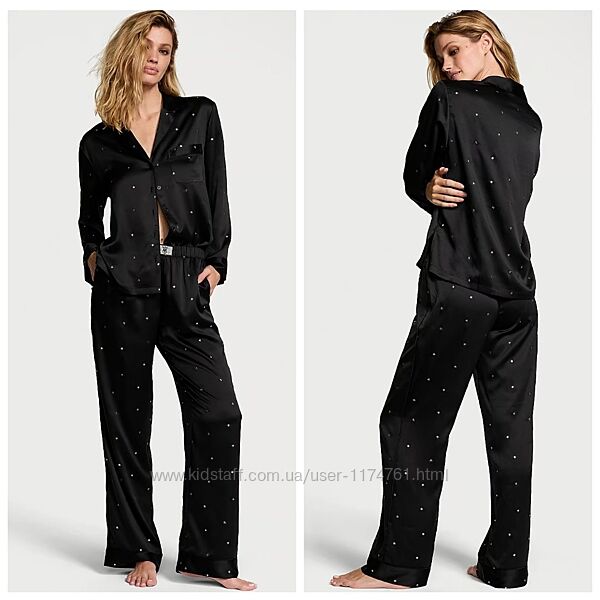 Victoria´s Secret сатиновая пижама Satin Long PJ Set