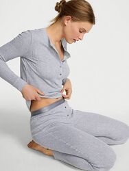 Victoria&acutes Secret пижама Cozy Pointelle Henley Long Pajama Set