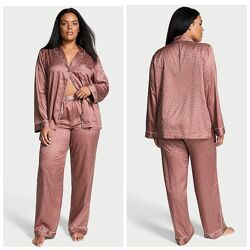 Victoria&acutes Secret сатиновая пижама Glazed Satin Dew Drop Long Pajama S
