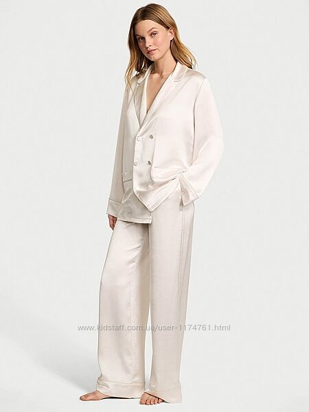 Victoria&acutes Secret пижама, Luxe Satin Double -Breasted Long Pajama Set