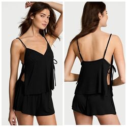 Victoria&acutes Secret пижама ribbed modal velvet-trim cami shorts set