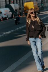 Довгі вільні джинси від Zara Woman, 44р, оригінал