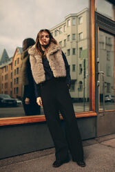 Чорні широкі вільні джинси від Zara, 34, 44, 46р, оригінал
