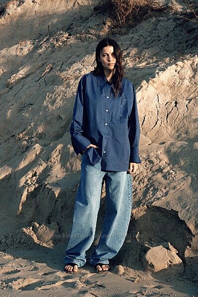 Вільні джинси з високой талією від Zara, 34, 40, 42, 44р, оригінал