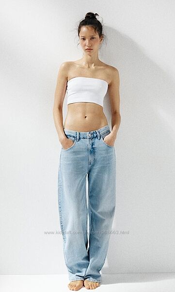 Широкі джинси Curved від Zara, 34, 38, 44р, оригінал
