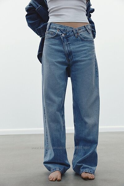 Широкі довгі джинси Wide leg від Zara, 46р, оригінал