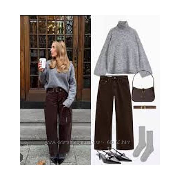 Широкі джинси Curved від Zara, 40р, оригінал