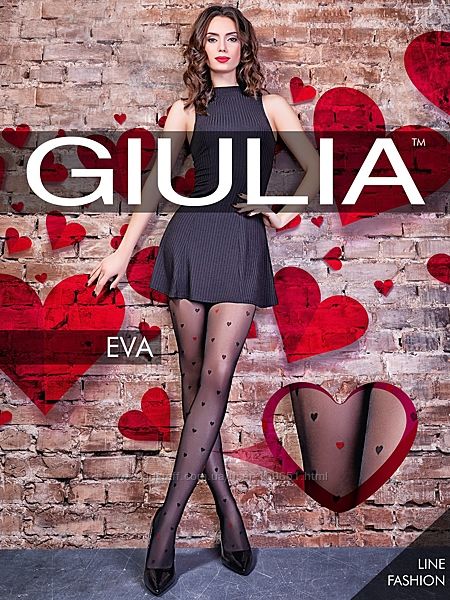 Колготки в сердечки EVA Giulia