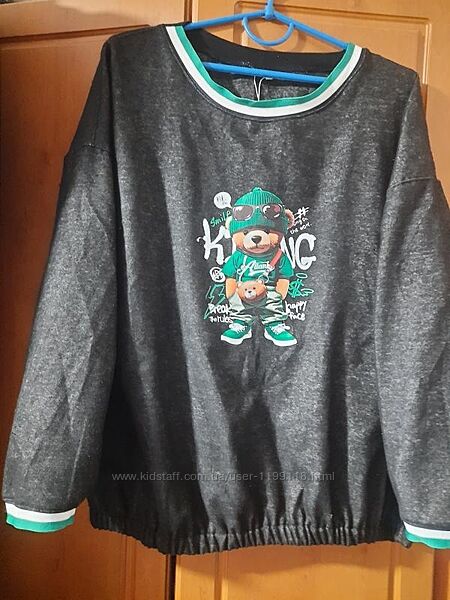 нові теплі світшоти байка двустороння з накатами оверсайз