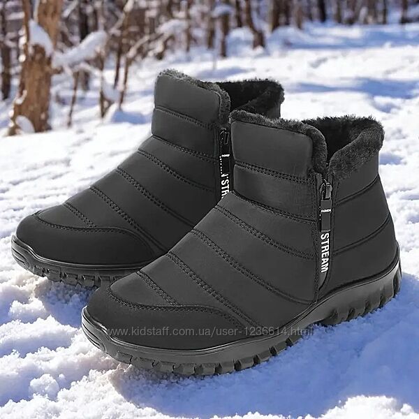 Ботинки дутики черевики мех 2 замка