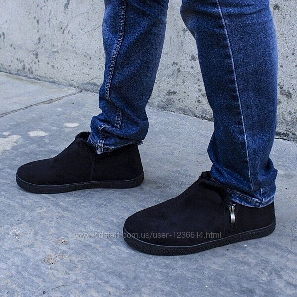 Ботинки замша мех