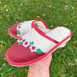 Тапки тапочки  мех шерсть овчина