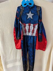 Костюм супергерой капітан Америка 8 плащем і маскою хелловін