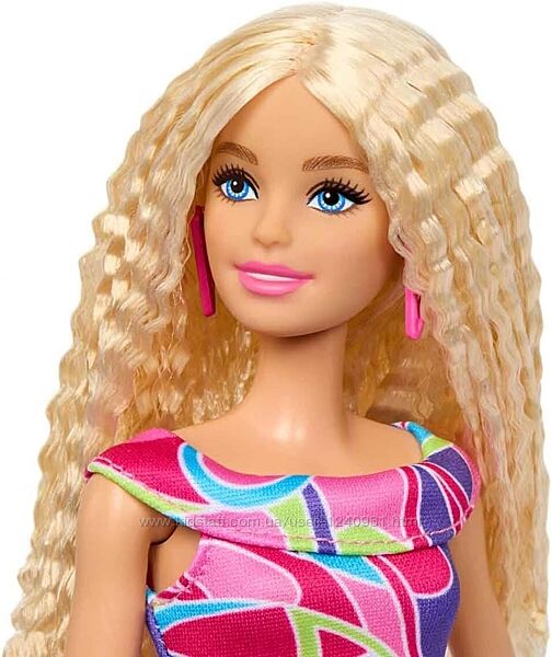 Лялька Barbie Fashionistas 223 зі світлим хвилястим волоссям, сукнею та ак