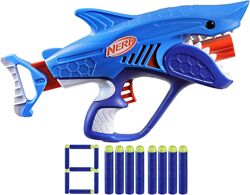 Бластер 8 дротиків акула нерф  Nerf Junior Wild Sharkfire